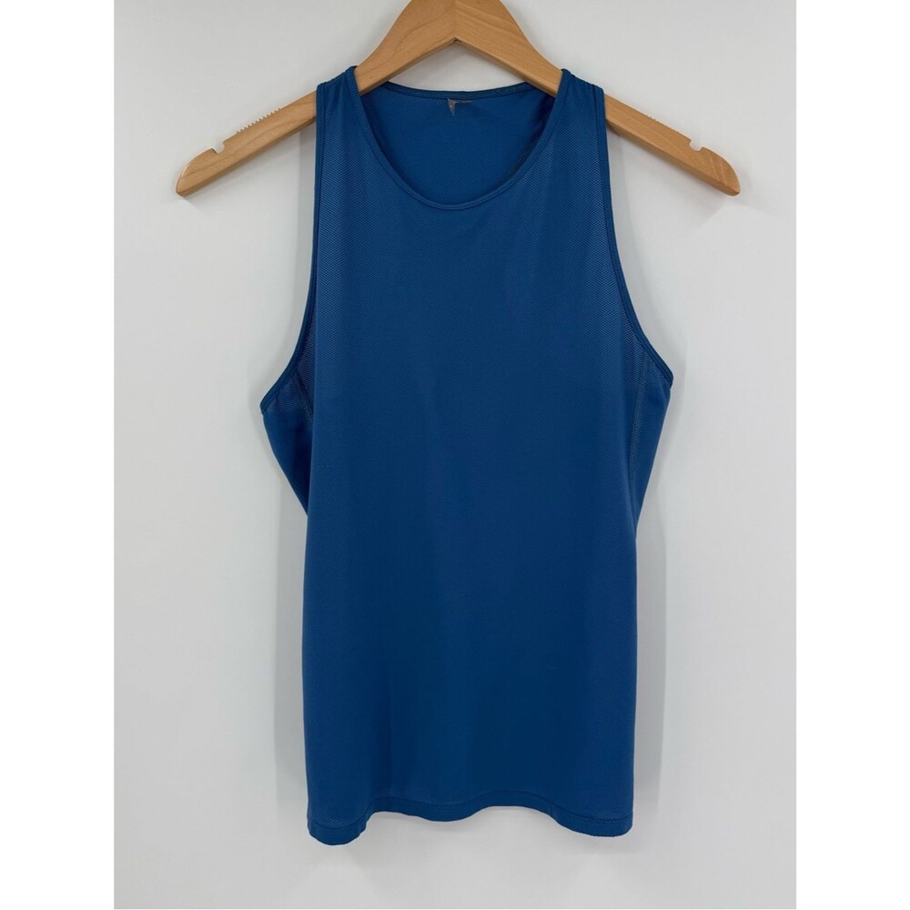 Outdoor Voices Mesh Racerback Athletic Tank Top | Blue | Medium